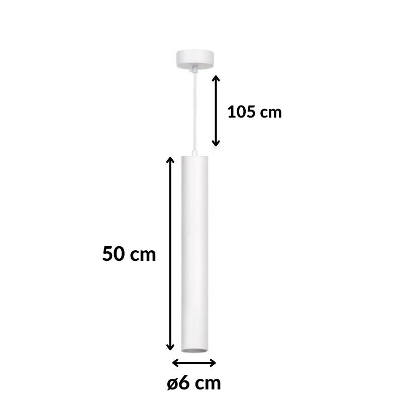 Suspension Luminaire GU10 IP20 50cm Blanc