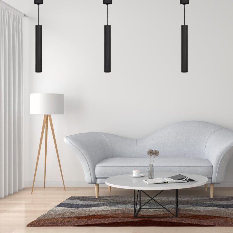 Suspension Luminaire GU10 IP20 50cm Noir