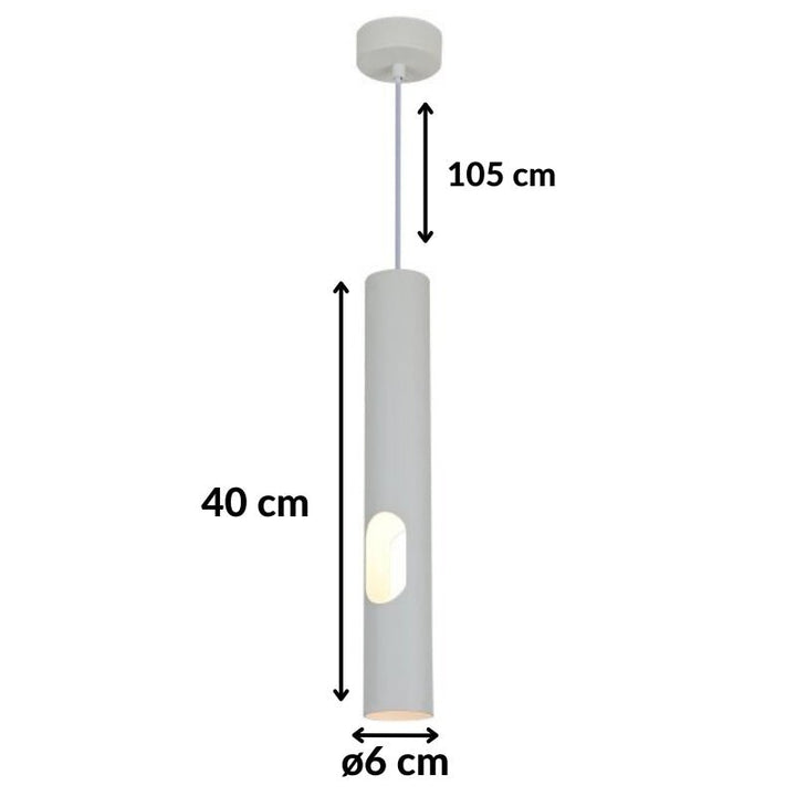 Suspension Perforée 40cm pour Ampoule GU10 Blanc