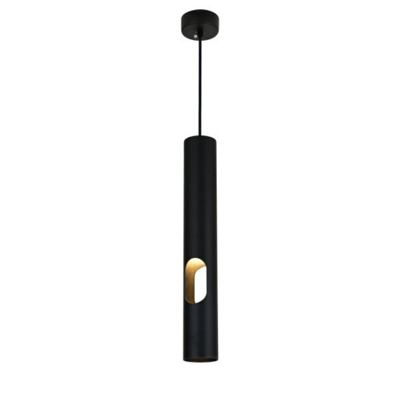 Suspension Perforée 40cm pour Ampoule GU10 Noir