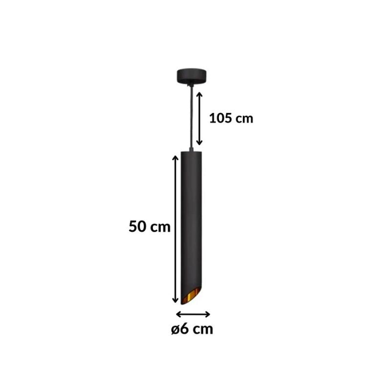 Suspension Luminaire Biseautée GU10 IP20 50cm