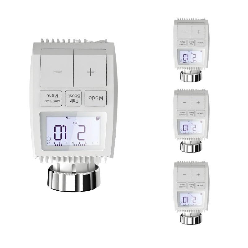 Kit de cabeça termostática conectada universal com tela LCD + gateway ZigBee