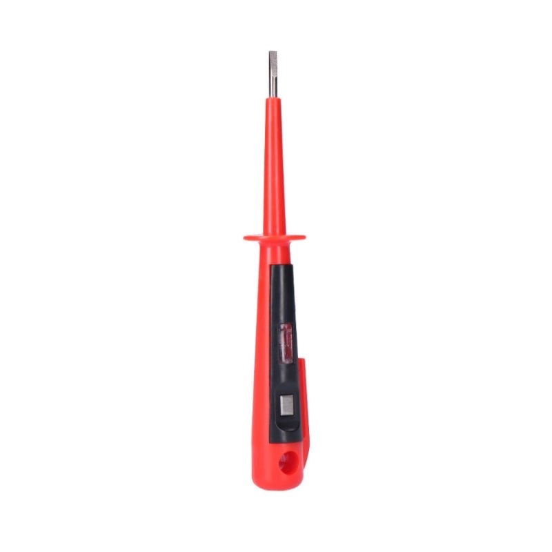 Tournevis Plat Testeur de Courant (10-500V) 15cm Rouge