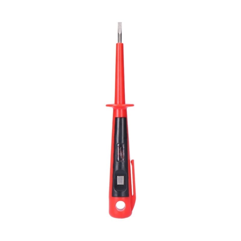 Tournevis Plat Testeur de Courant (10-500V) 15cm Rouge