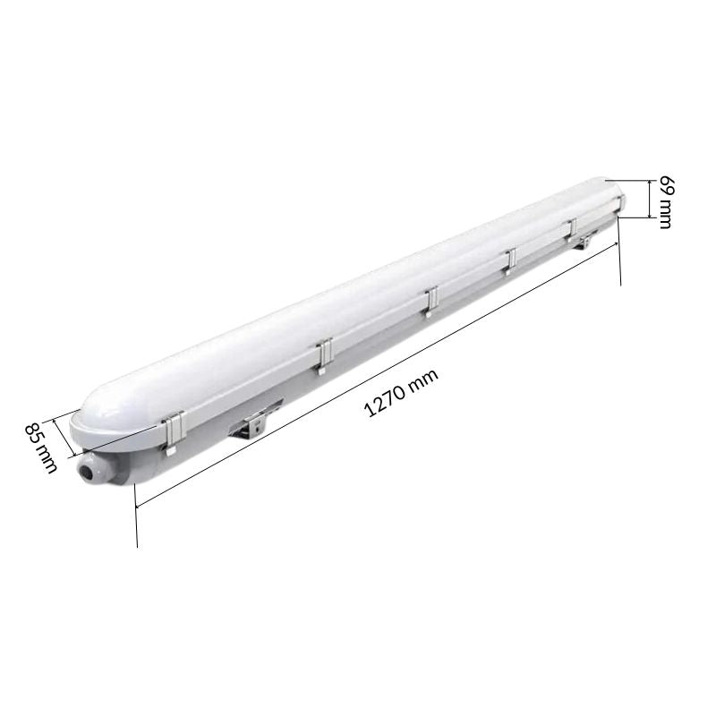Réglette LED 120cm 22/28/34/40W étanche CCT avec détecteur de lumière (Pack de 6)