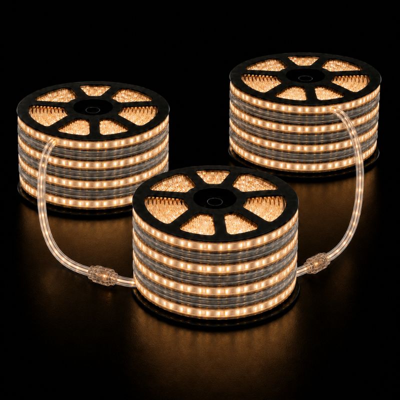 Ruban LED Tunnel 150M 2835 220V AC 9W/m IP65 120 LED/m - Silumen