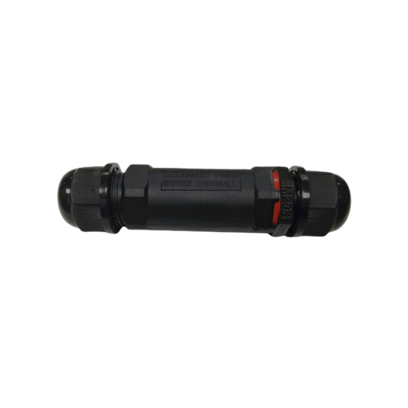 Conector lineal impermeable IP68 negro IP68