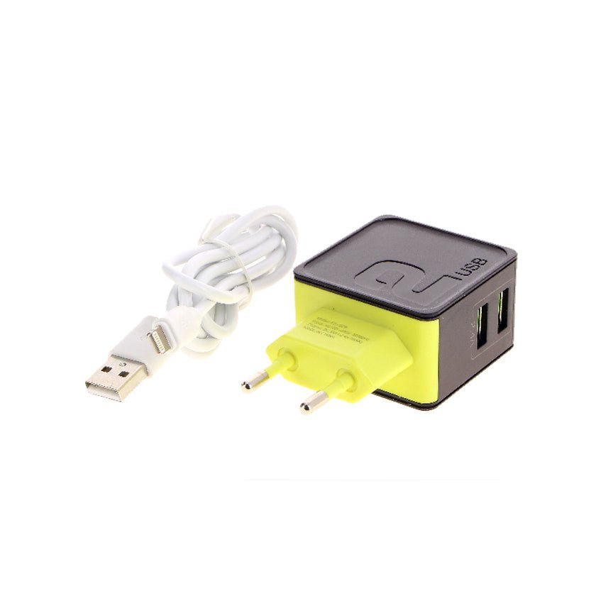 Adaptateur secteur universel 2 ports USB 2.4A + câble - Silumen