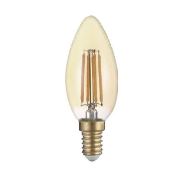 Ampoule LED, Kit 3 E14, Flamme, Transparent, filaments, 2700K, 470 lm,  Ø3,5cm, H9,8cm - Nedgis - Luminaires Nedgis