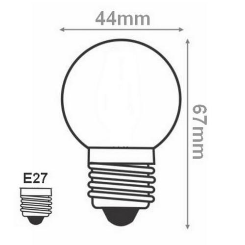 Ampoule E27 LED 1W G45 Multicouleur (Pack de 10) - Silumen