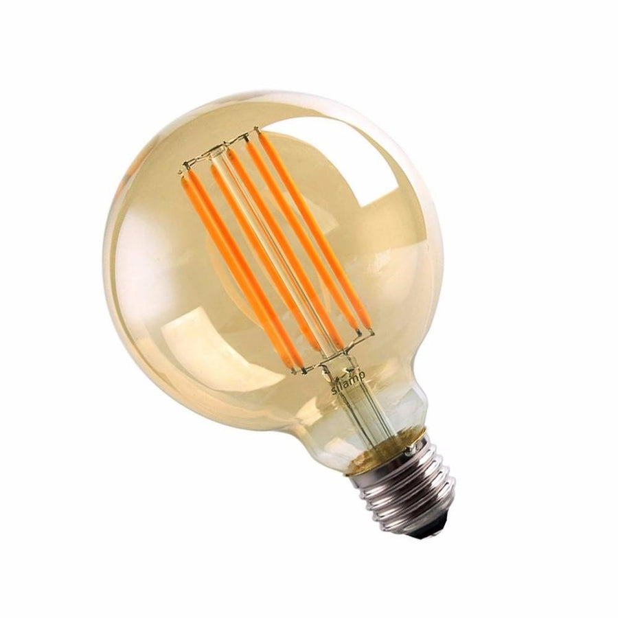 Ampoule E27 LED Filament 6W 220V COB G95 360° Globe - Silumen