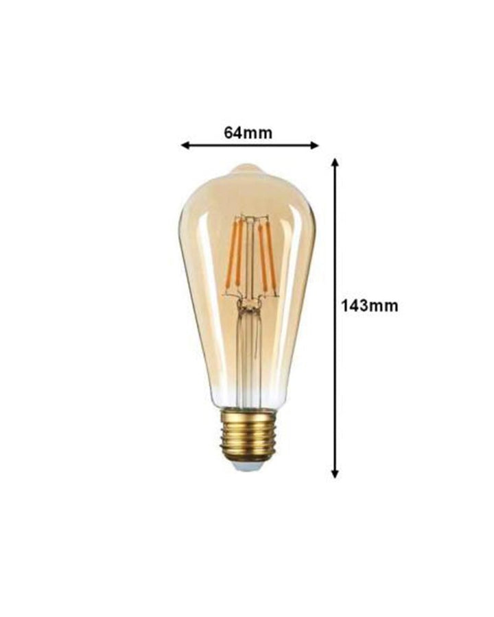 Ampoule E27 LED Filament 6W ST64 Edison - Silumen