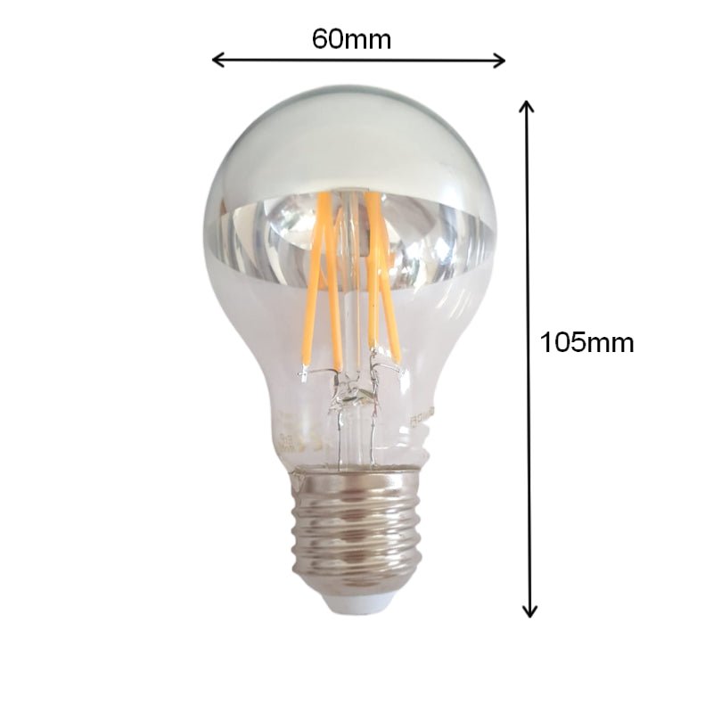 Ampoule E27 LED Filament 7W A60 Avec Reflet - Silumen