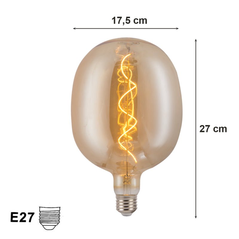 Ampoule E27 LED Filament 8W Ballon - Silumen