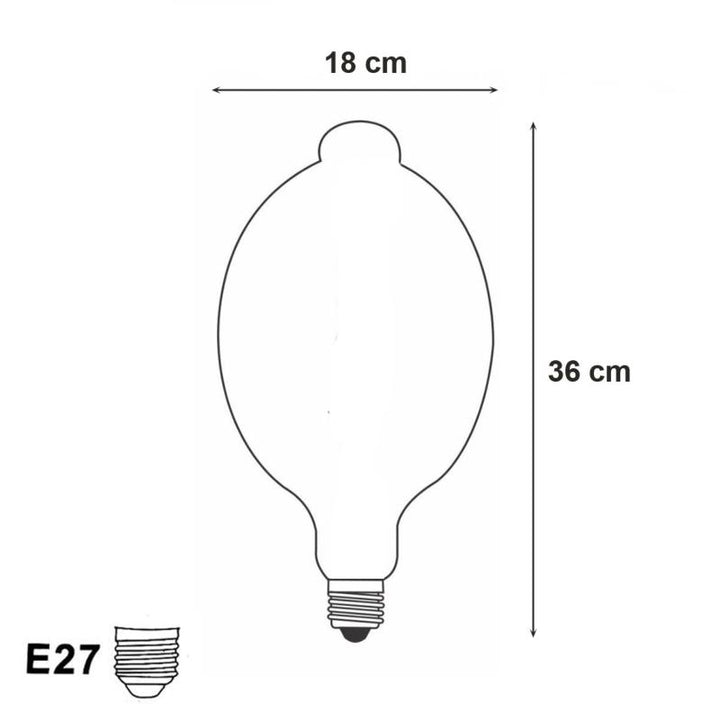 Ampoule E27 LED Filament 8W BT180 Citron - Silumen