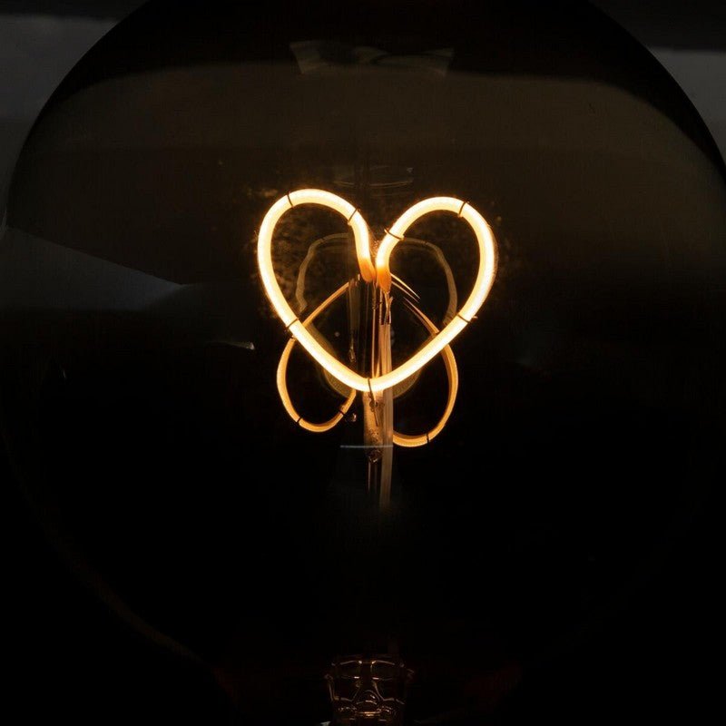 Ampoule E27 LED Filament Coeur G125 Globe Ambré - Silumen