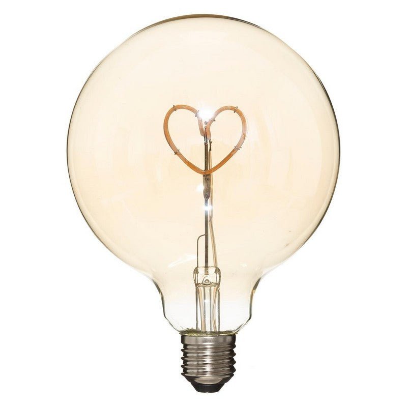 Ampoule E27 LED Filament Coeur G125 Globe Ambré - Silumen