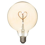 E27 LED Bulb LED COEUR FILAMENT G125 GLOBO Ambré