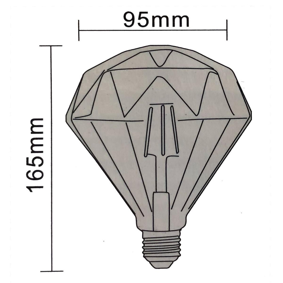 Ampoule E27 LED Filament Dimmable 6W Diamant - Silumen
