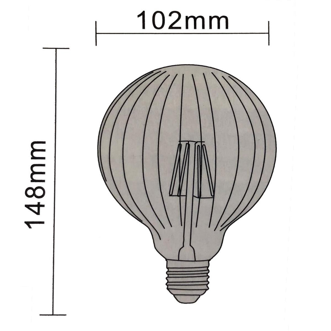 Ampoule E27 LED Filament Dimmable 6W Globe - Silumen