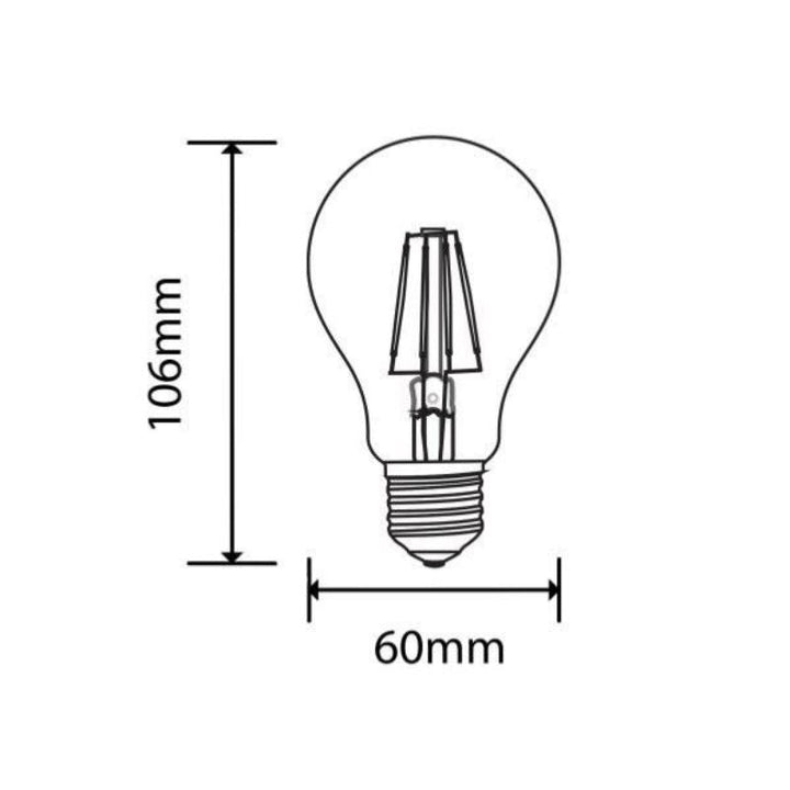 Ampoule LED E27 Dimmable 6W A60 Filament - Silumen