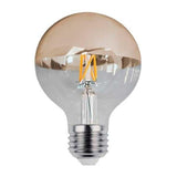 Bulbo LED E27 Filamento 7W G95 con reflexión