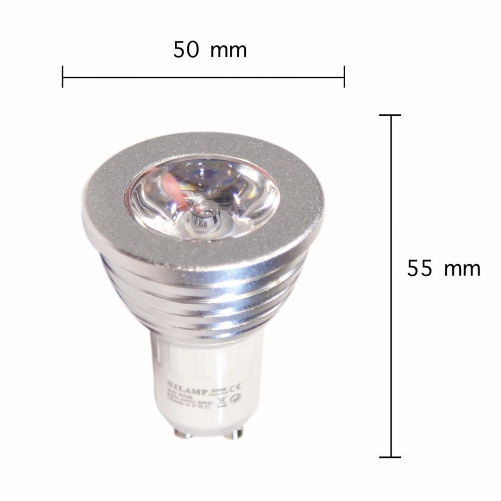 Ampoule LED GU10 3W RGB 220V M1 80° - Silumen