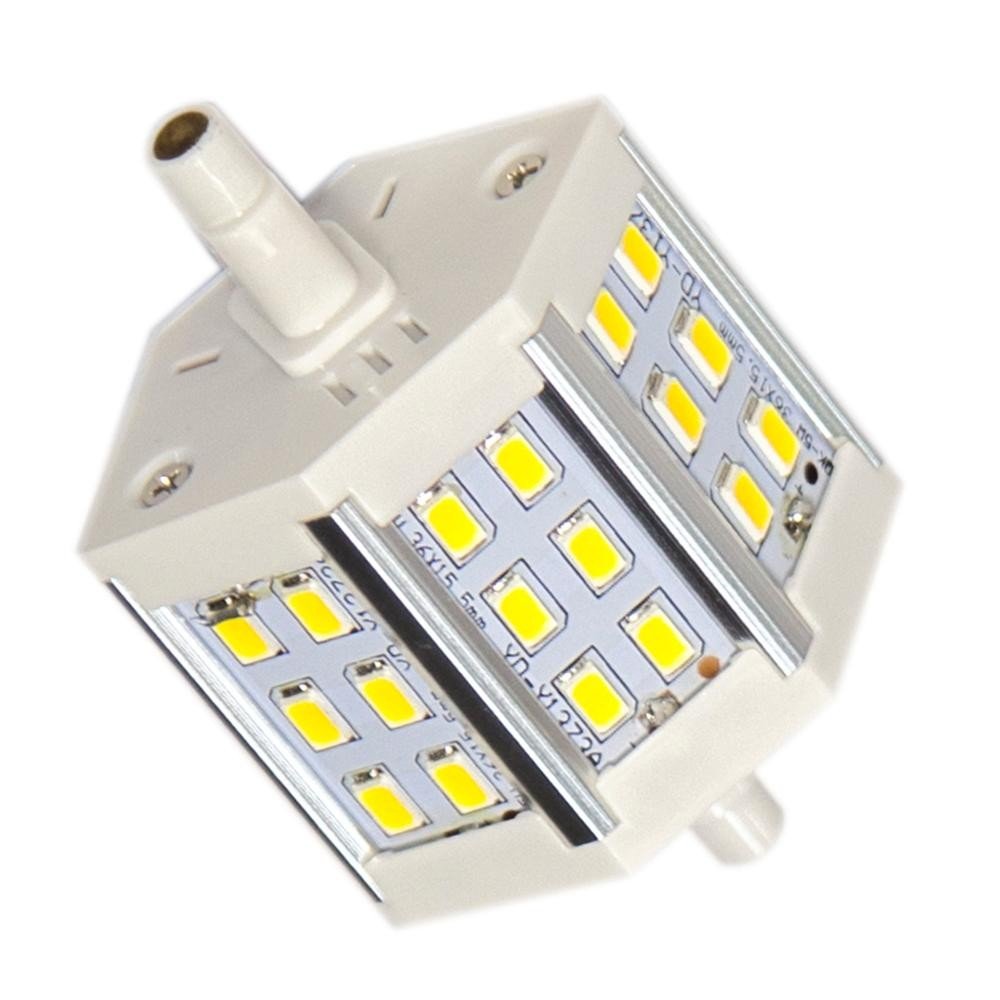 Ampoule LED R7S 78mm 6W 220V SMD5730 18LED 200° - Silumen