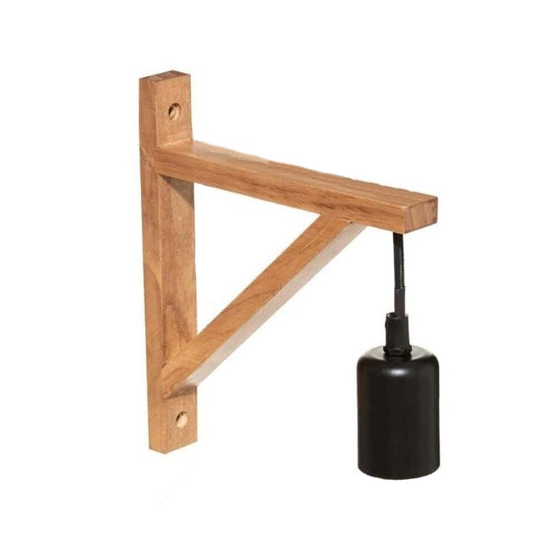 Applique Murale Bois Naturel 22.5cm pour Ampoule E27 - Silumen