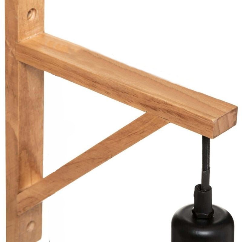 Applique Murale Bois Naturel 22.5cm pour Ampoule E27 - Silumen