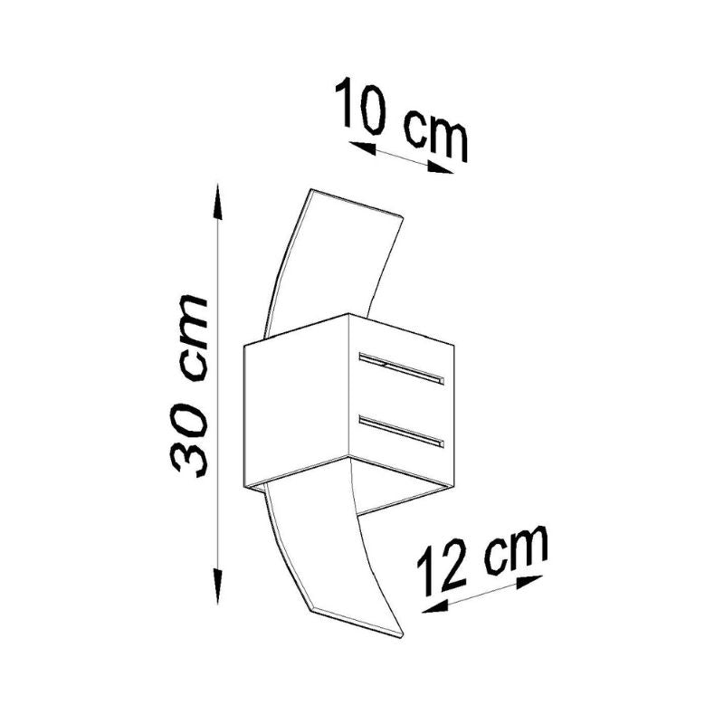 Applique Murale Carré Noir avec Plaque en Verre pour Ampoule G9 - Silumen