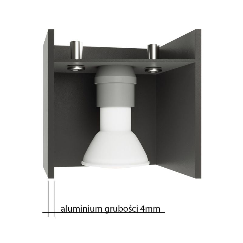 Applique Murale Carrée pour Ampoule G9 - Silumen