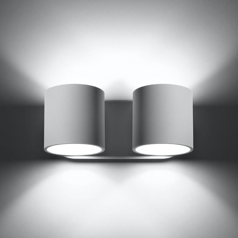 Applique Murale Cylindre 2 Spots de Lumière pour Ampoule G9 - Silumen