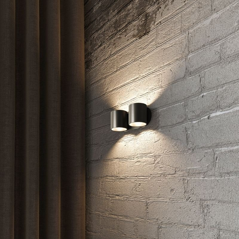 Applique Murale Cylindre 2 Spots de Lumière pour Ampoule G9 - Silumen