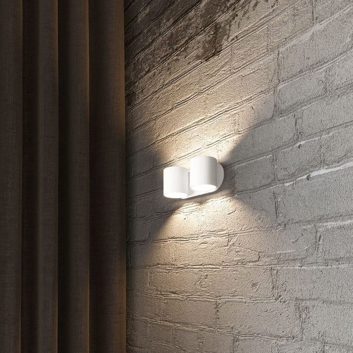 Applique Murale Cylindre 2 Spots de Lumière pour Ampoule G9 - Silumen