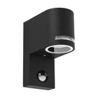 Outdoor Wall Light with Sensor IP44 Black for GU10 Bulb