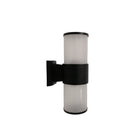LED-Wandleuchte IP44 Doppelstrahl E27 Opak