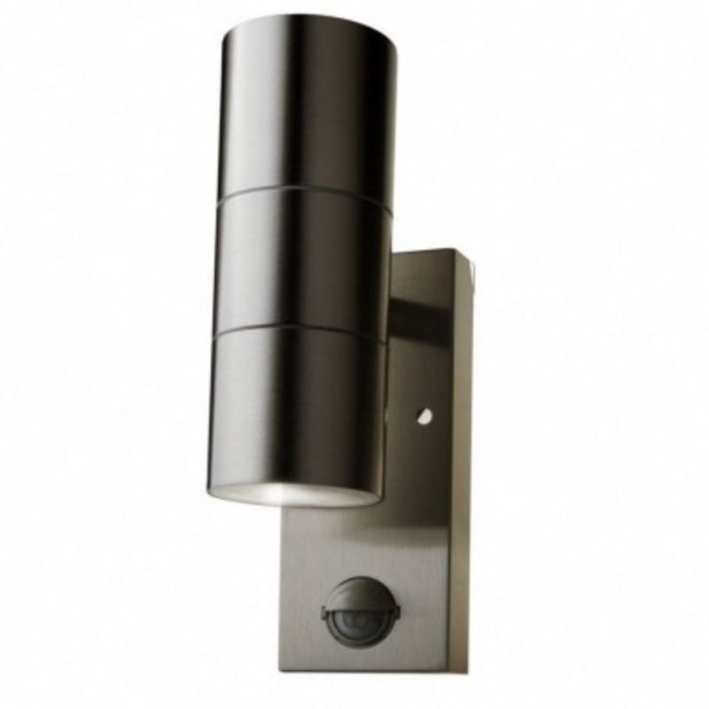 Applique Murale LED IP44 Double Faisceau GU10 avec Détecteur de Mouvement - Silumen
