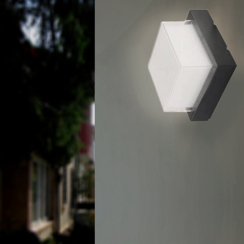 Applique Murale Noire Cube LED IP65 - Silumen