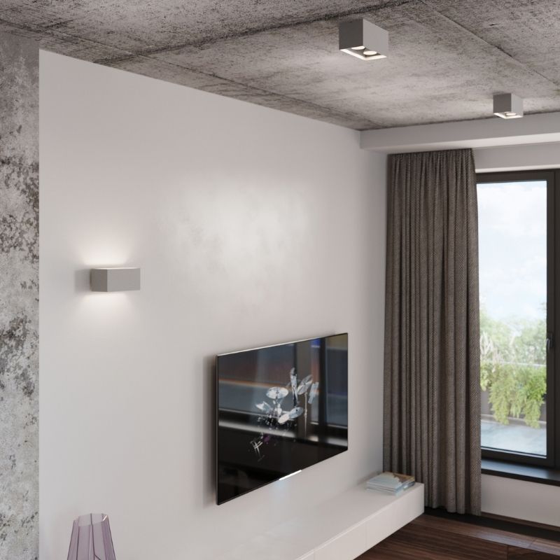 Applique Murale Rectangulaire pour 2 Ampoules G9 - Silumen