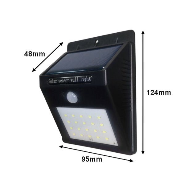 Applique Murale Solaire LED Noire 0.75W IP54 - Silumen