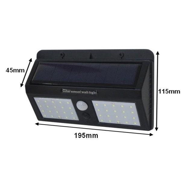 Applique Murale Solaire LED Noire 1.5W IP54 - Silumen