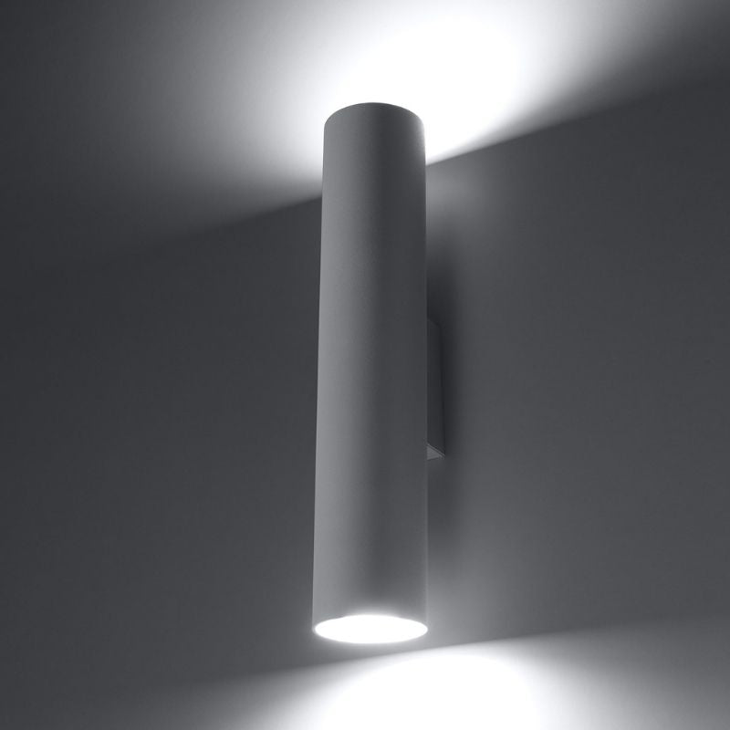 Applique Murale Tube Cylindre Blanc pour Ampoule GU10 - Silumen