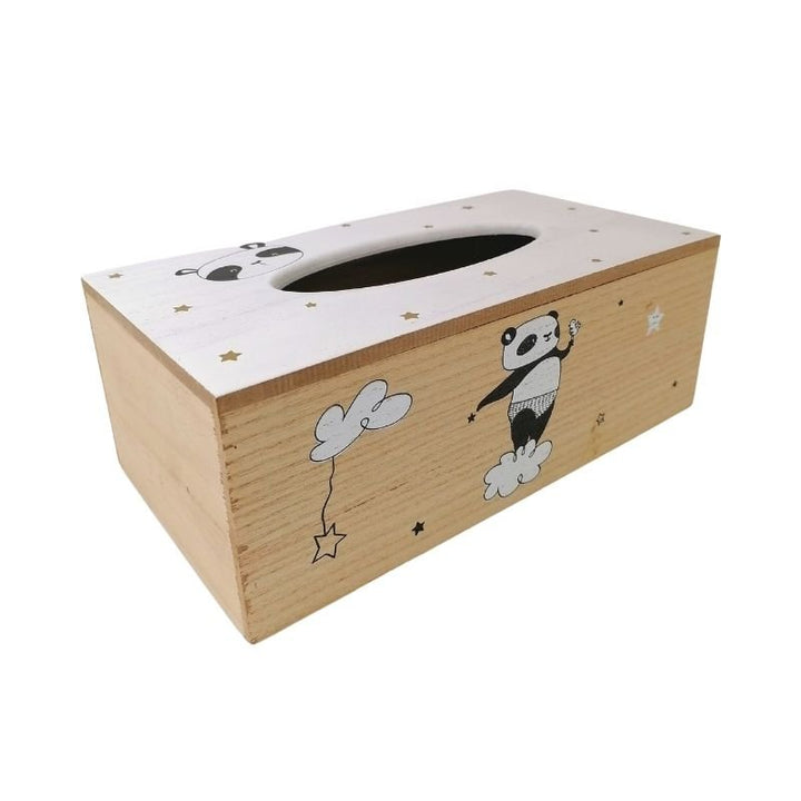 Boîte à mouchoir en bois Panda - Silumen