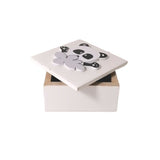 Caja de almacenamiento de madera panda 7.5x4.3x7.5cm