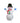 Bonhomme de Neige gonflable 2 bras levés H. 1.20m - Silumen