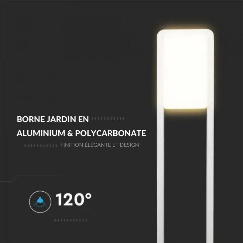 Borne de Jardin Design Blanche 10W LED Samsung IP65 - Silumen