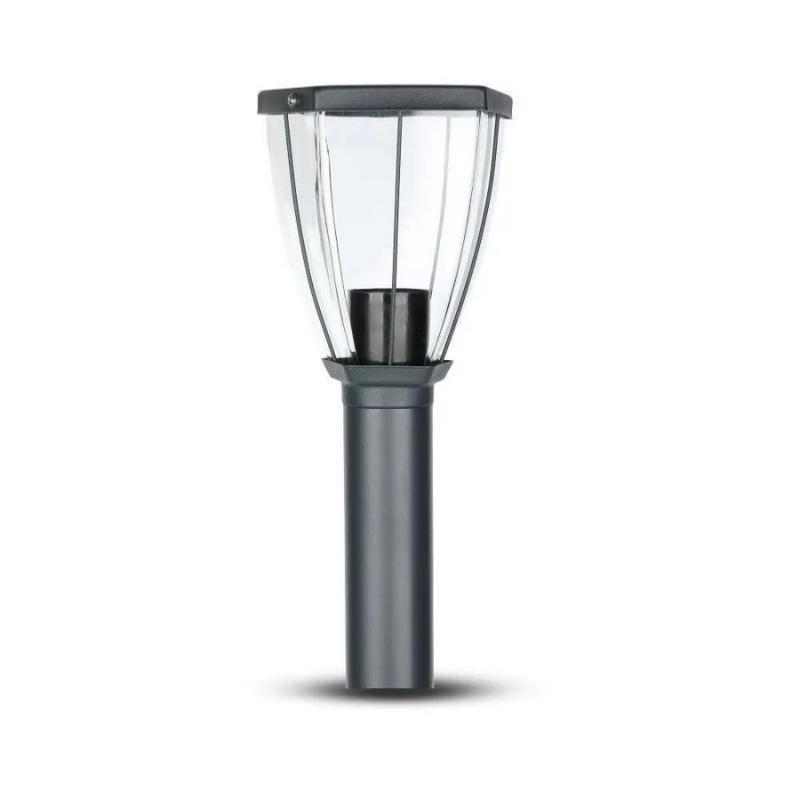 Borne de Jardin Lanterne Noire 80cm pour Ampoule E27 IP44 - Silumen