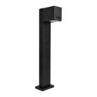 Black Garden Bollard 50cm IP54 for GU10 Bulb