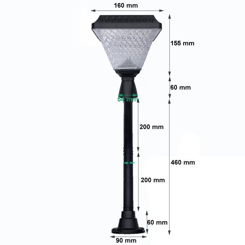 Borne de Jardin Solaire Crépusculaire IP65 2W - Silumen